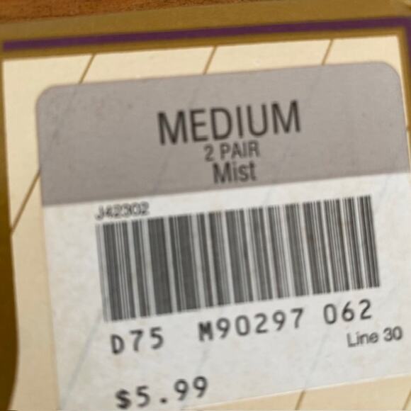 Vintage Nice Touch Silken Sheers  2 Pairs Thi-Top Stockings - Mist - Medium - Picture 3 of 6